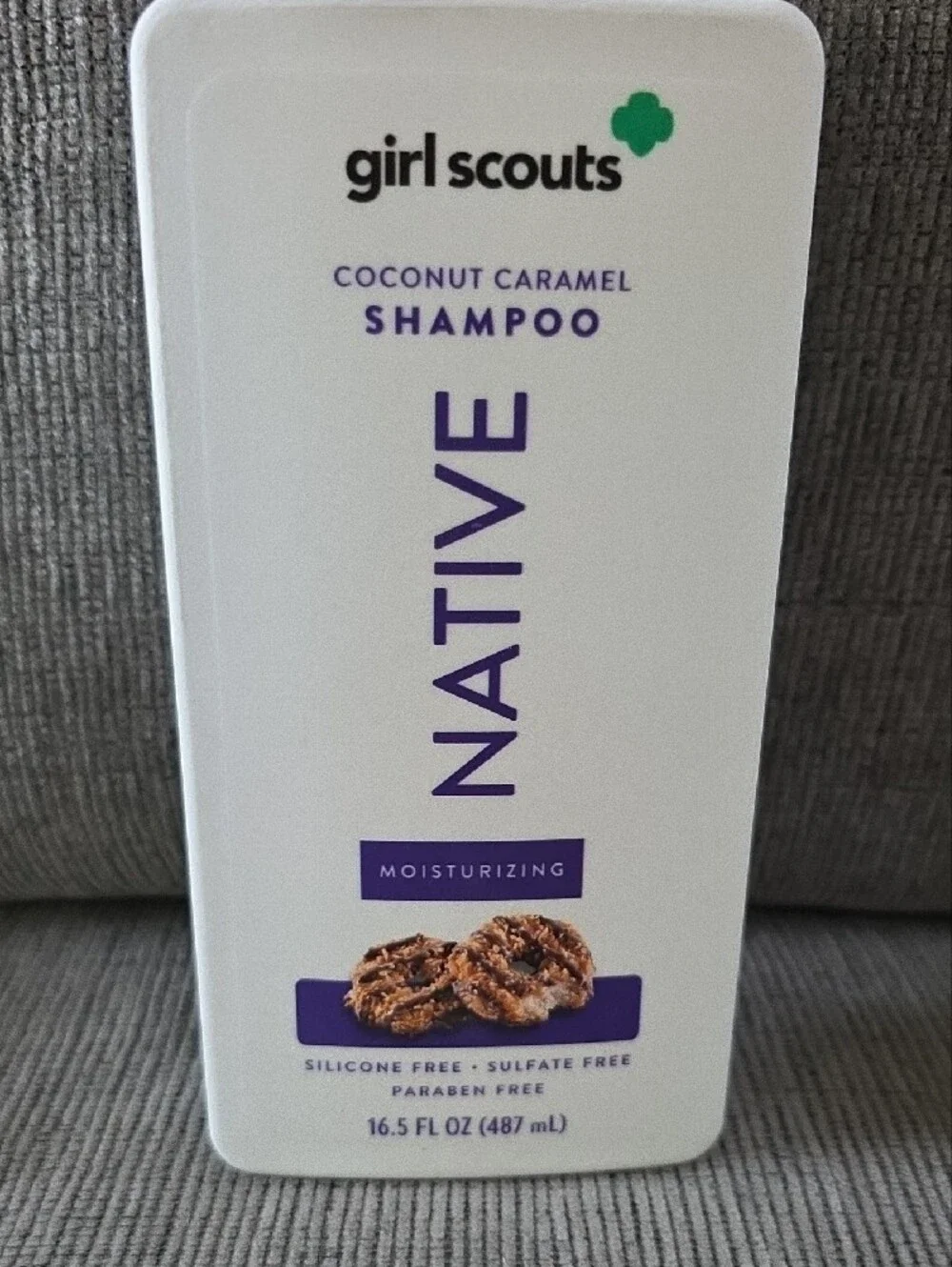 Native Girl Scouts Coconut Caramel Moisturizing Shampoo, New, 2 Bottles, 16.5oz.